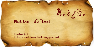 Mutter Ábel névjegykártya