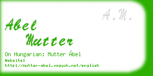 abel mutter business card