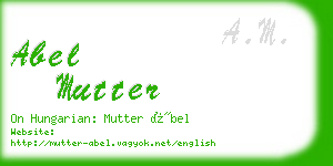 abel mutter business card